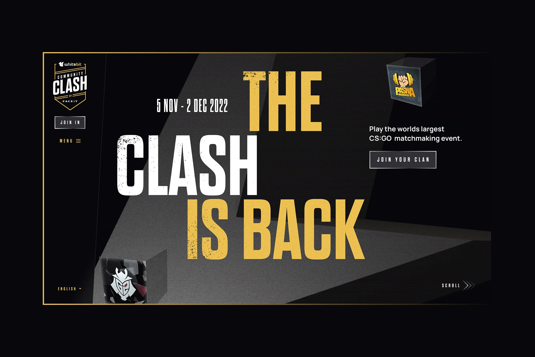 Community Clash landing-page introduction