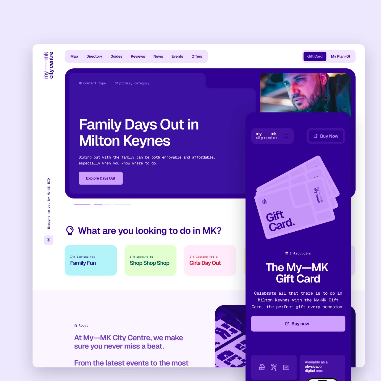 Homepage carousel and business directory
