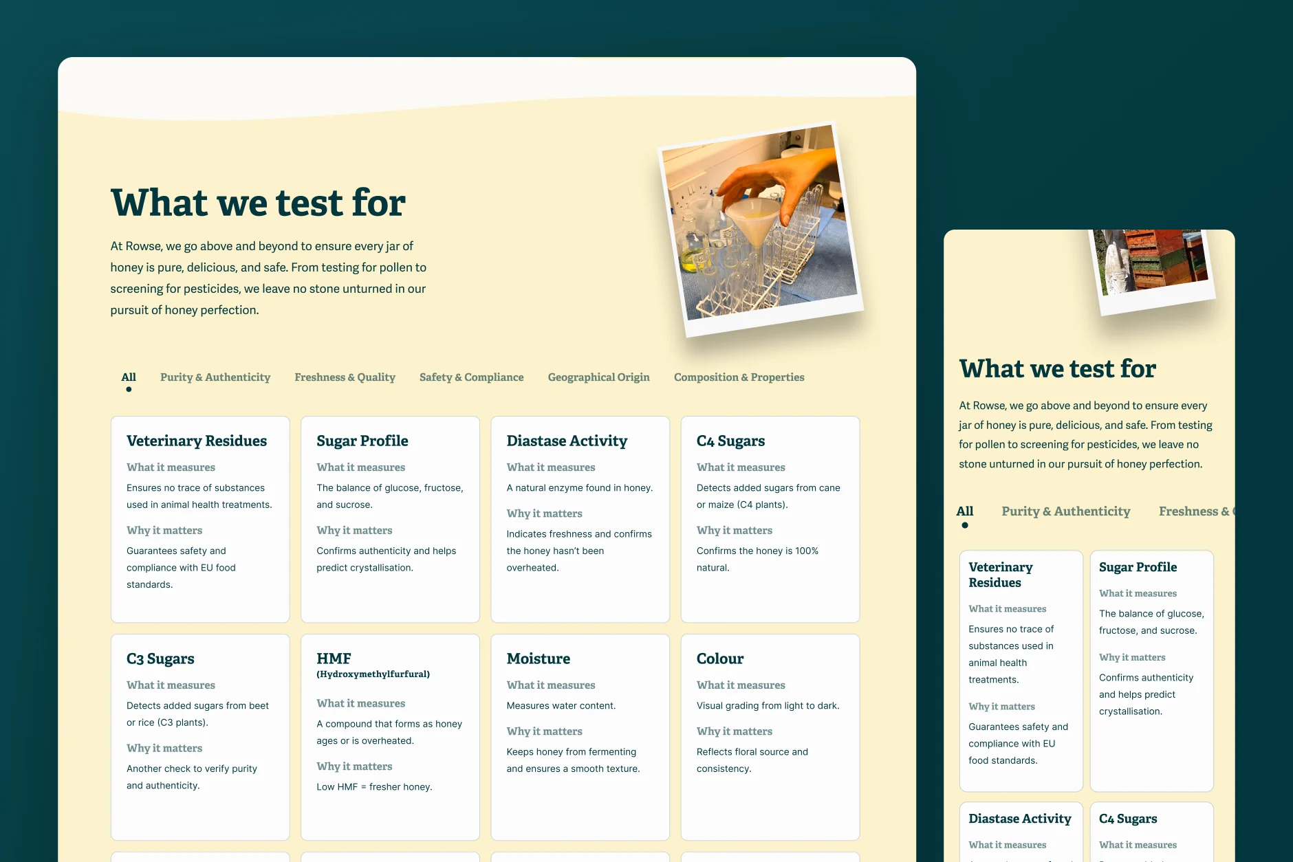 Scientific markers tested on every batch